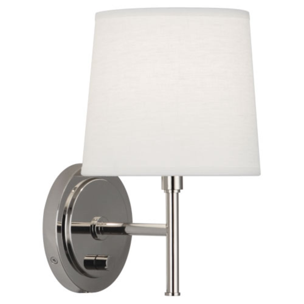 Robert Abbey S349 Bandit Wall Sconce with Polished Nickel Finish