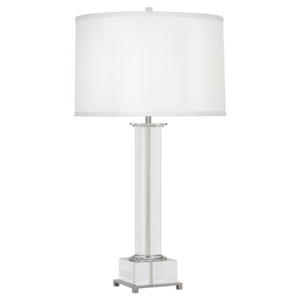 Robert Abbey S359 Williamsburg Finnie Table Lamp with Polished Nickel Finish With Clear Lead Crystal
