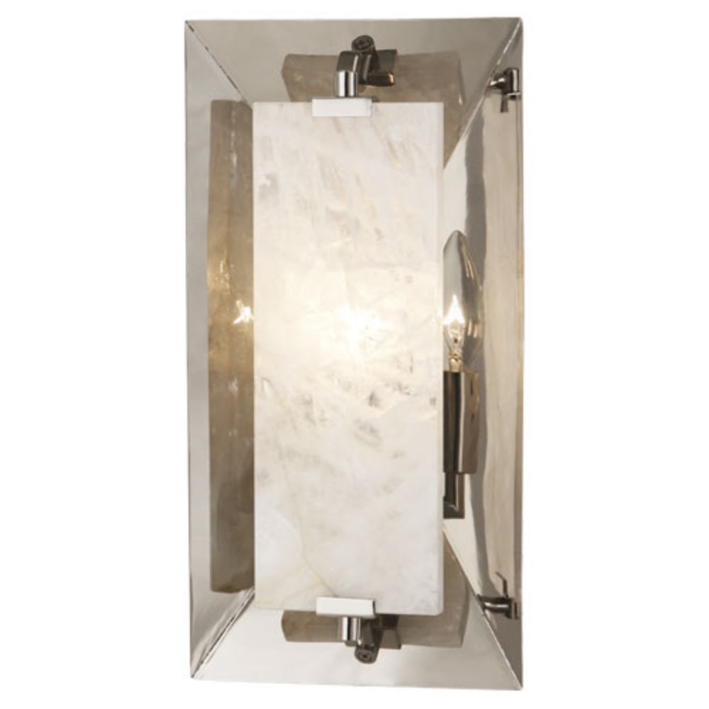 Robert Abbey S373 Gemma Wall Sconce with Polished Nickel Finish W/ Rock Crystal Accent