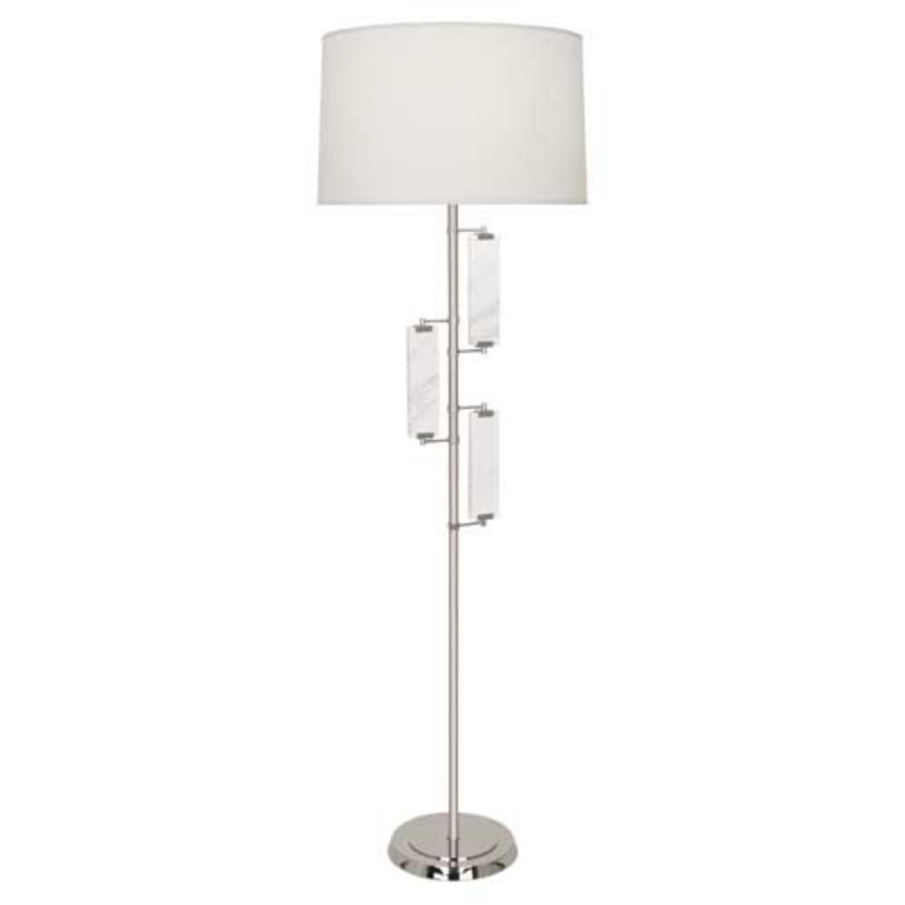 Robert Abbey S456 Alston Floor Lamp with Polished Nickel Finish W/ Marble Accents