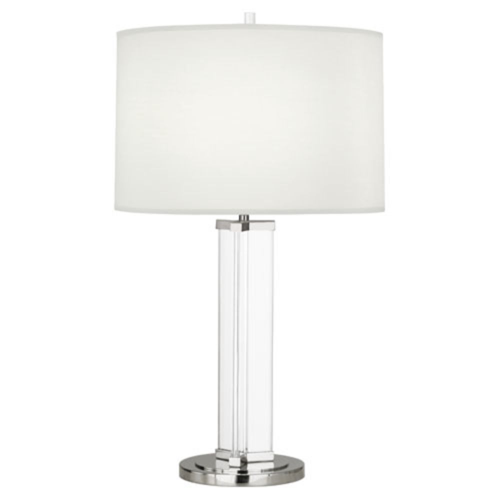 Robert Abbey S472 Fineas Table Lamp with Clear Glass And Polished Nickel