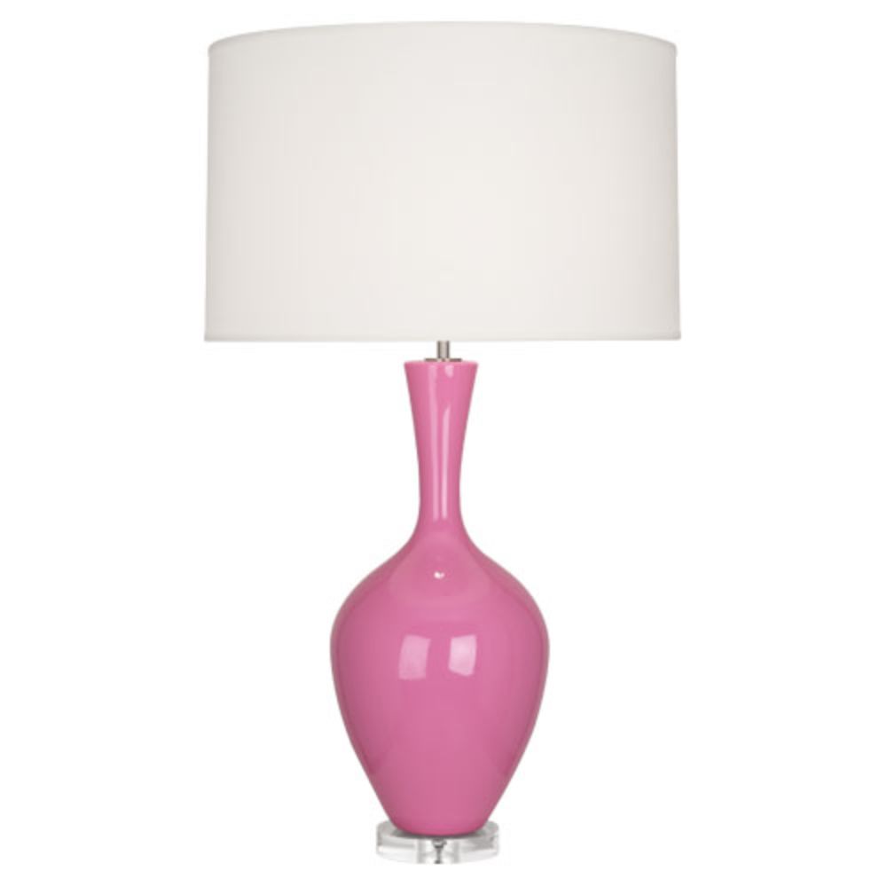 Robert Abbey SP980 Schiaparelli Pink Audrey Table Lamp with Schiaparelli Pink Glazed Ceramic