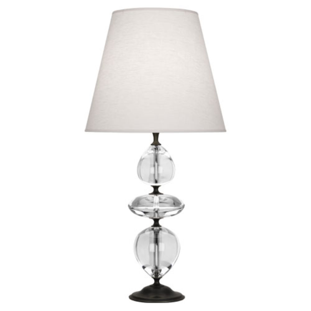 Robert Abbey Z260 Williamsburg Orlando Table Lamp with Deep Patina Bronze Finish W/ Clear Crystal Accent