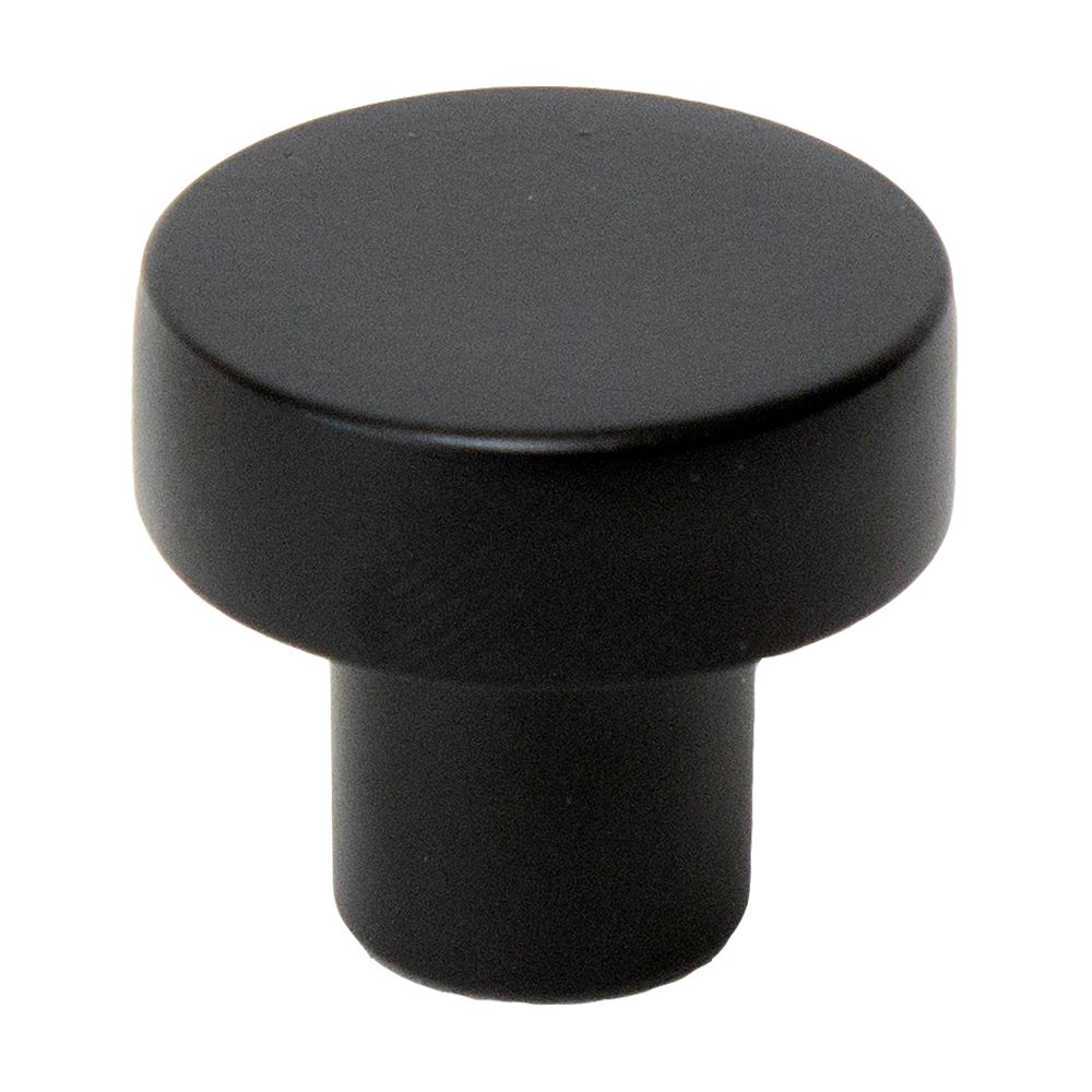 Rusticware 937BLK 1-1/8" Modern Round Knob in Black