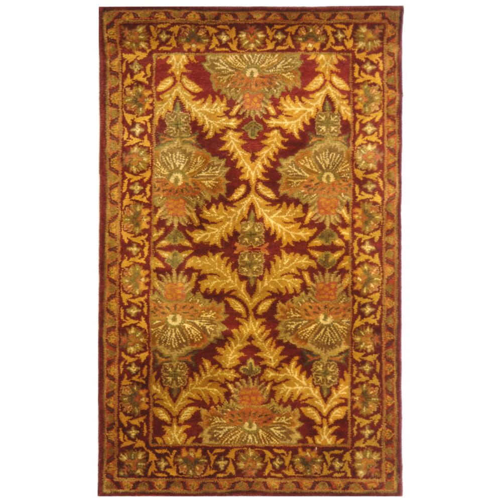 Safavieh AT54A-5OV Antiquities Area Rug in WINE / GOLD