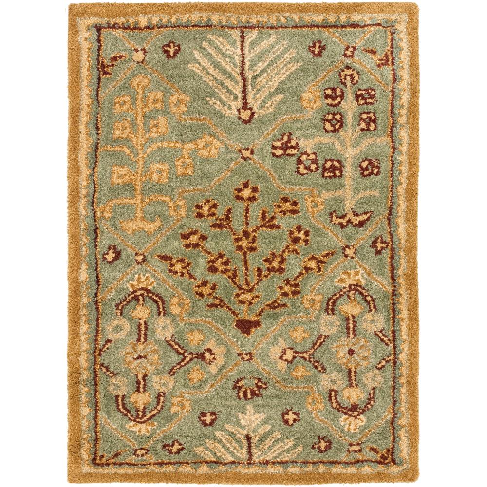 Safavieh AT613A Antiquity Area Rug in Light Blue / Gold