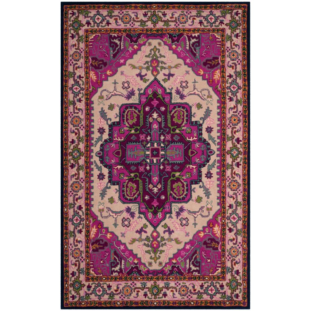 Safavieh BLG541A Bellagio Area Rug in Ivory / Pink