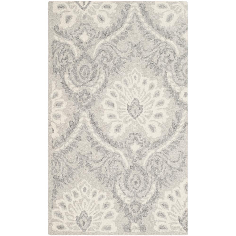 Safavieh BLM106A Blossom Area Rug in Light Grey / Ivory