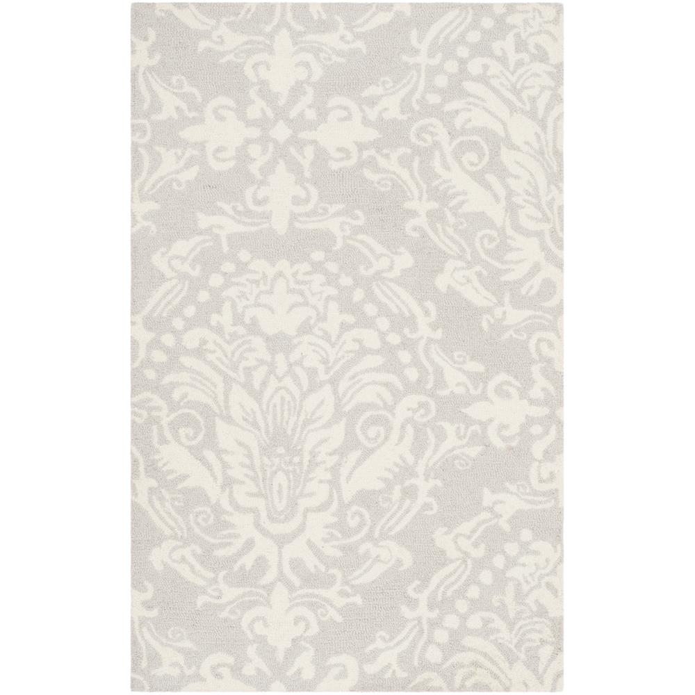 Safavieh BLM107A Blossom Area Rug in Light Grey / Ivory
