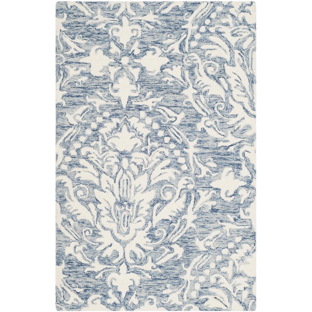 Safavieh BLM107B Blossom Area Rug in Blue / Ivory