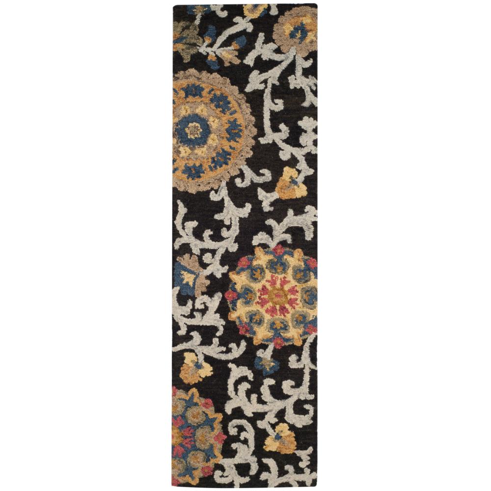 Safavieh BLM401A Blossom Area Rug in Charcoal / Multi