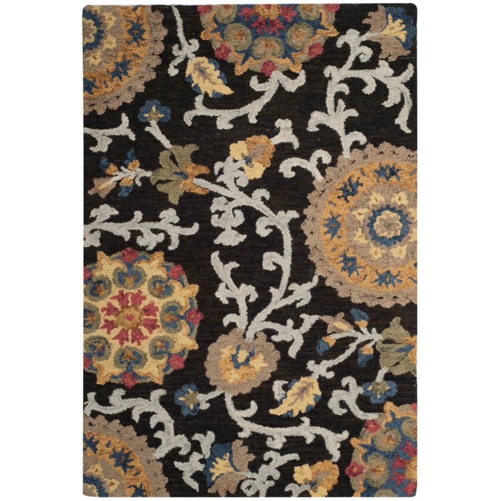 Safavieh BLM401A Blossom Area Rug in Charcoal / Multi