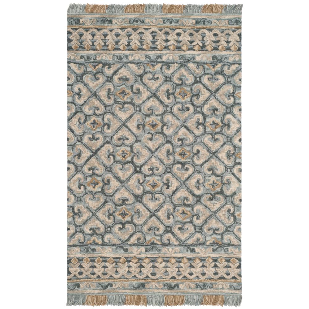 Safavieh BLM420A Blossom Area Rug in Light Beige / Blue
