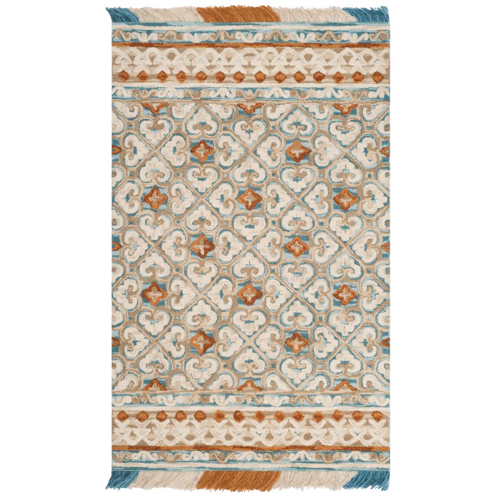 Safavieh BLM420B Blossom Area Rug in Ivory / Blue