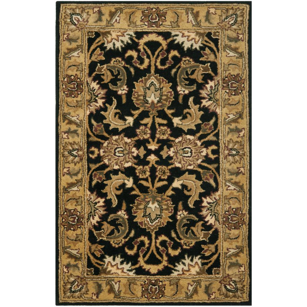 Safavieh CL252A-3 Classic Area Rug in BLACK / GOLD