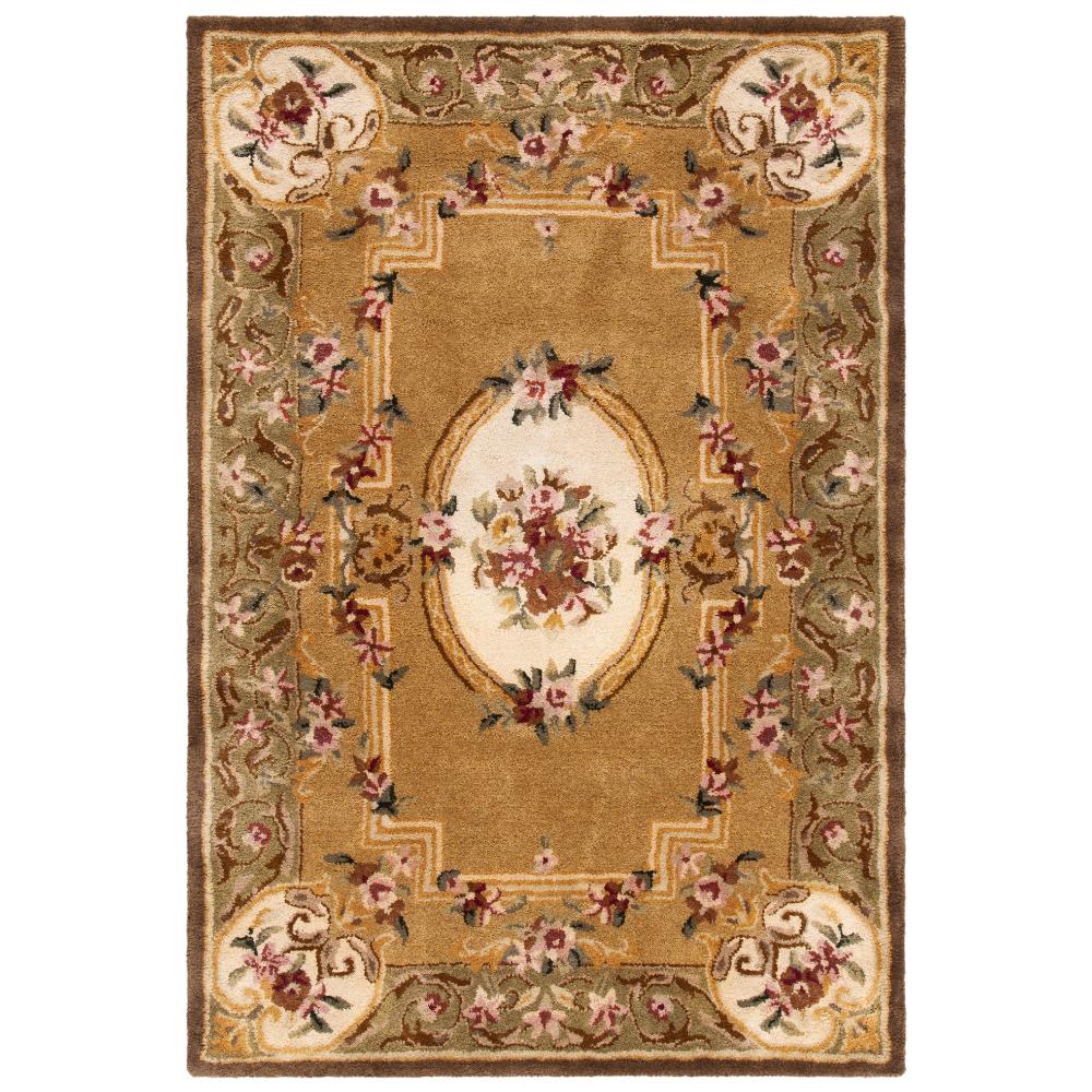 Safavieh CL280A-3 Classic Area Rug in LIGHT GOLD / GREEN