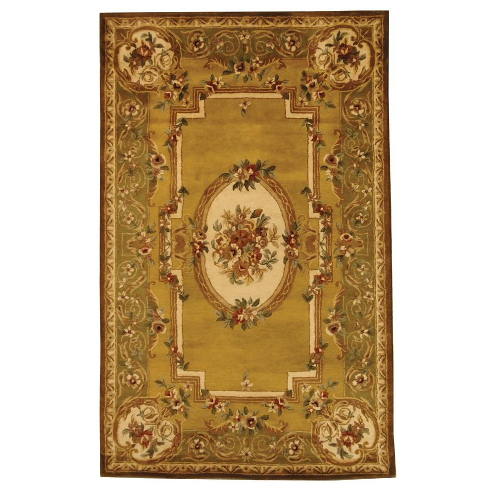 Safavieh CL280A-4 Classic Area Rug in LIGHT GOLD / GREEN