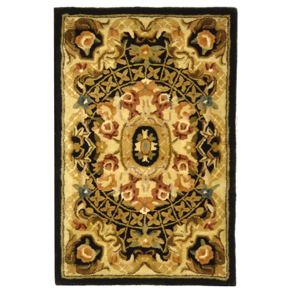 Safavieh CL304A-210 Classic Area Rug in BLACK / GOLD