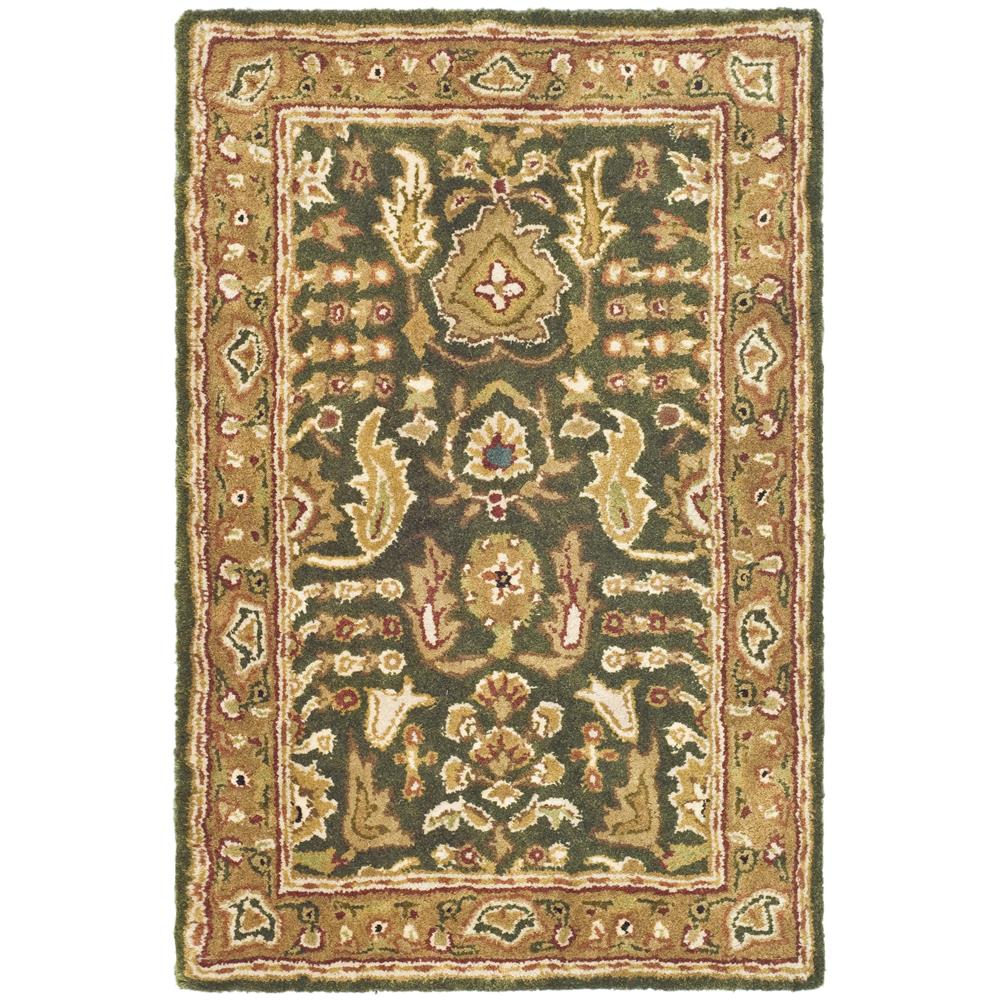 Safavieh CL764B-24 Classic Area Rug in LIGHT GREEN / GOLD