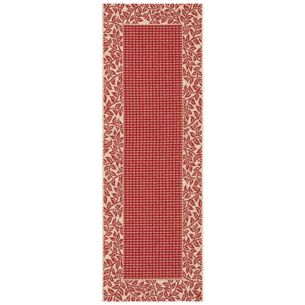 Safavieh CY0727-3707-27 Courtyard Area Rug in RED / NATURAL