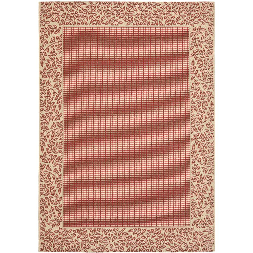 Safavieh CY0727-3707-9 Courtyard Area Rug in RED / NATURAL