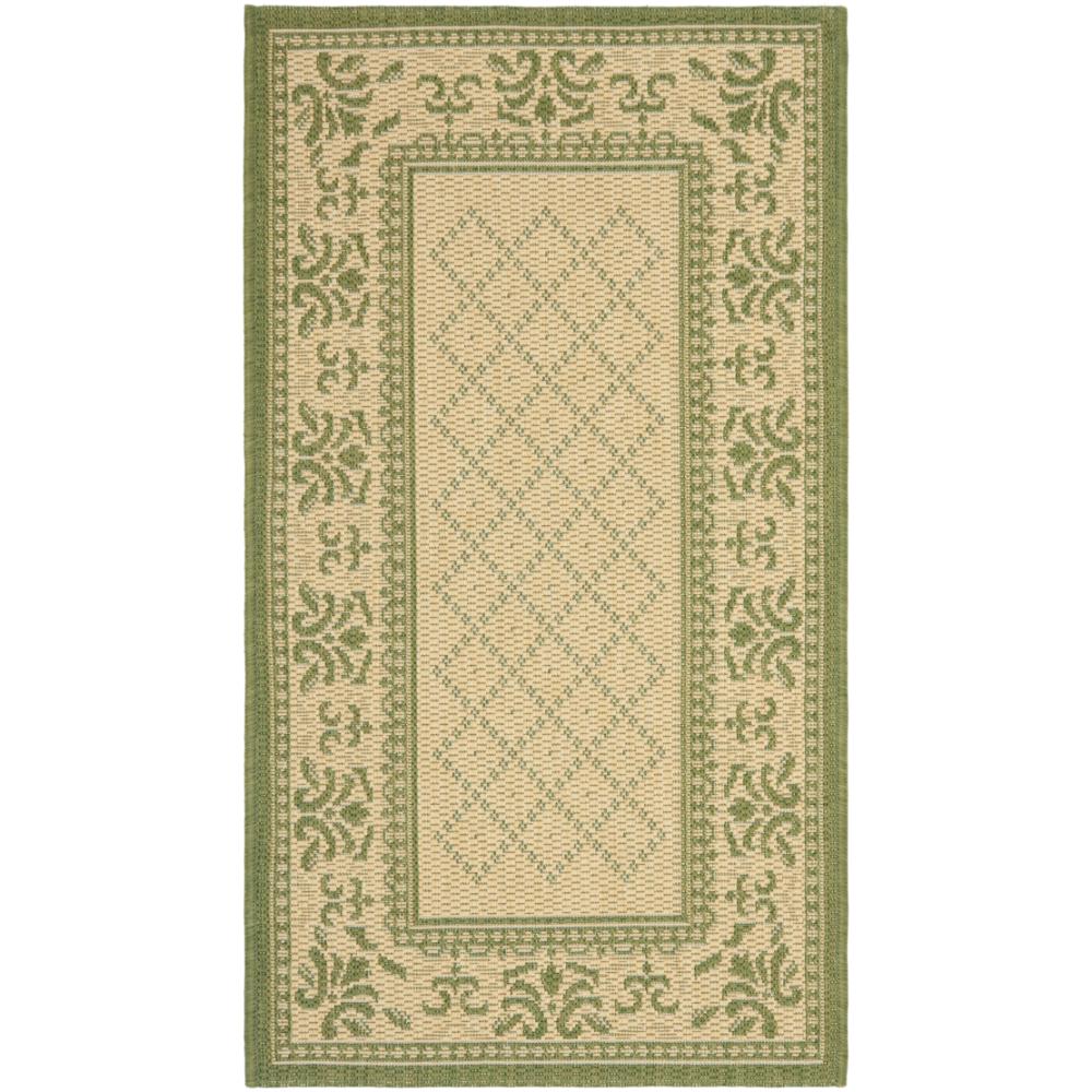 Safavieh CY0901-1E01-2 Courtyard Area Rug in NATURAL / OLIVE