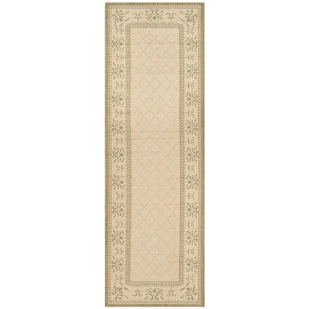 Safavieh CY0901-1E01-210 Courtyard Area Rug in NATURAL / OLIVE