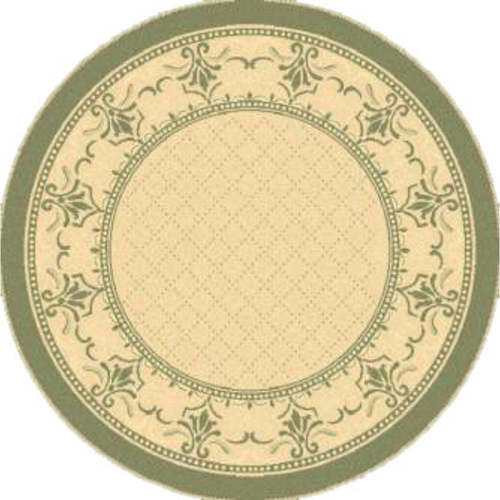 Safavieh CY0901-1E01-7R Courtyard Area Rug in NATURAL / OLIVE