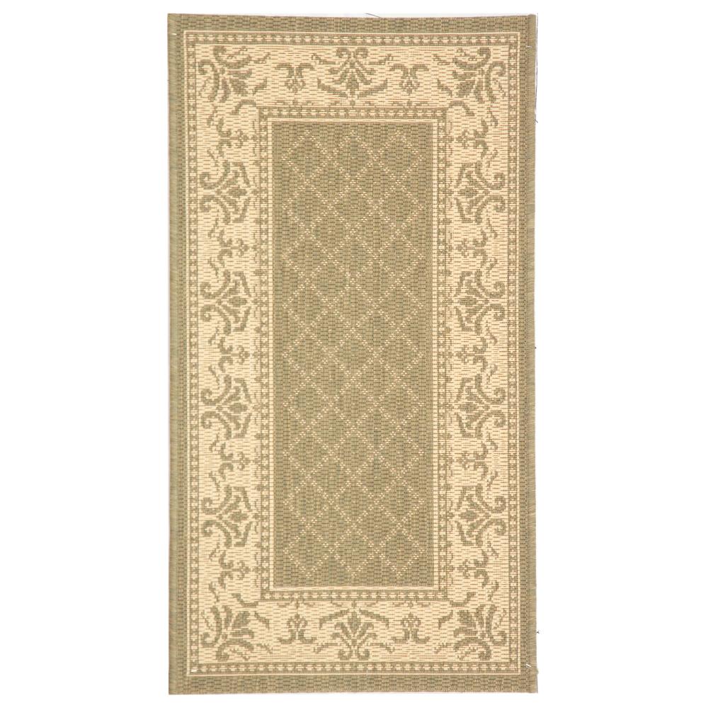 Safavieh CY0901-1E06-2 Courtyard Area Rug in OLIVE / NATURAL