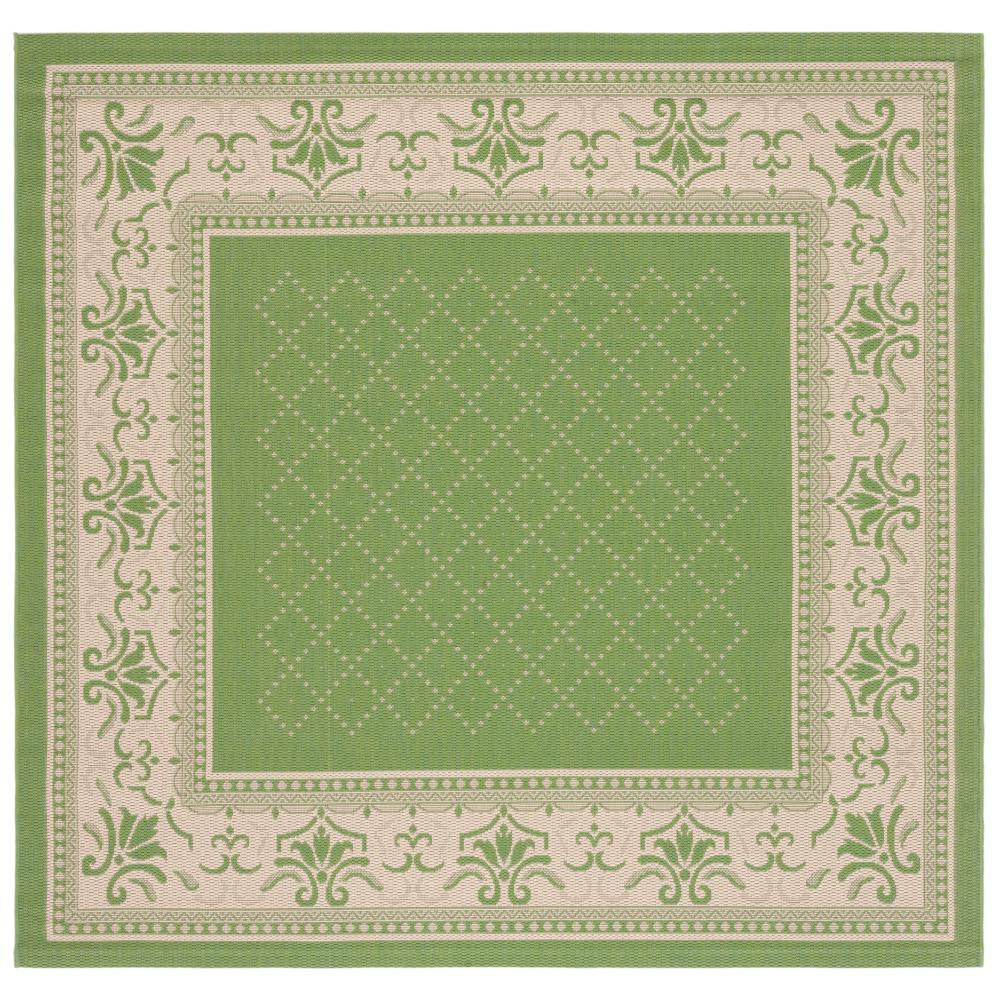 Safavieh CY0901-1E06-8SQ Courtyard Area Rug in OLIVE / NATURAL