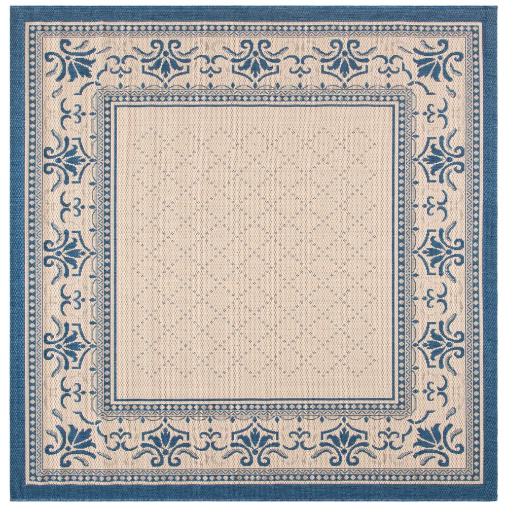 Safavieh CY0901-3101-8SQ Courtyard Area Rug in NATURAL / BLUE