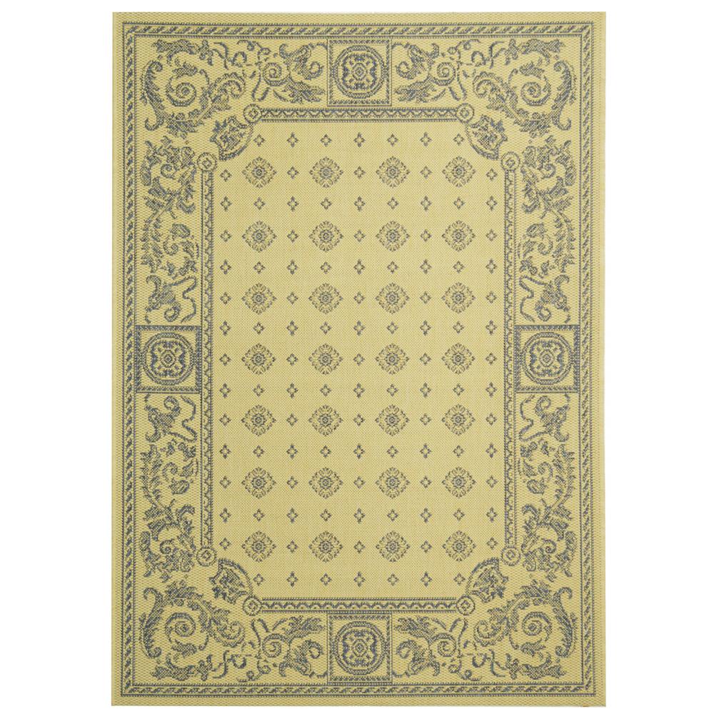 Safavieh CY1356-3101-27 Courtyard Area Rug in NATURAL / BLUE