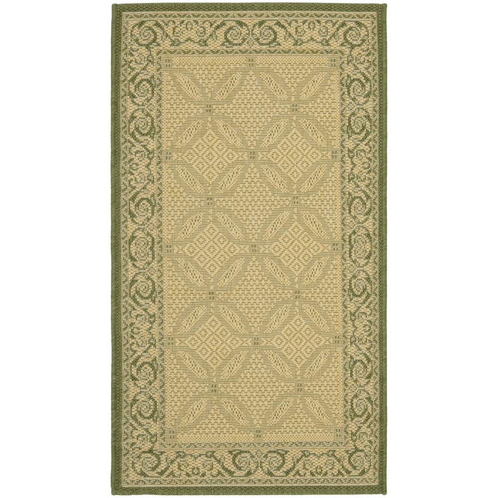 Safavieh CY1502-1E01-2 Courtyard Area Rug in NATURAL / OLIVE