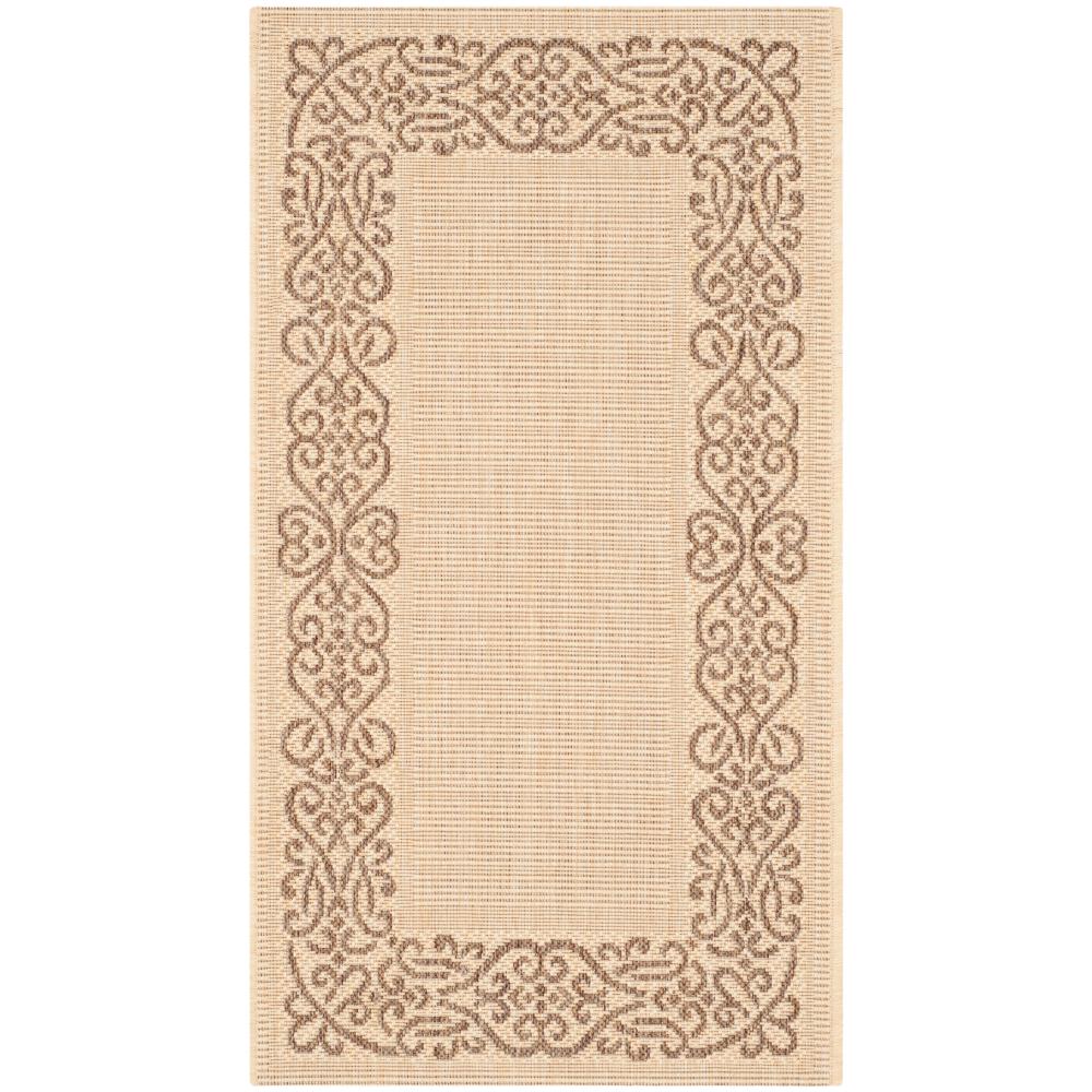 Safavieh CY1588-3001-4 Courtyard Area Rug in NATURAL / BROWN