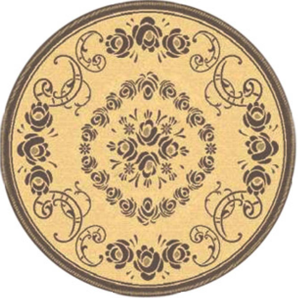 Safavieh CY1893-3001-5R Courtyard Area Rug in NATURAL / BROWN