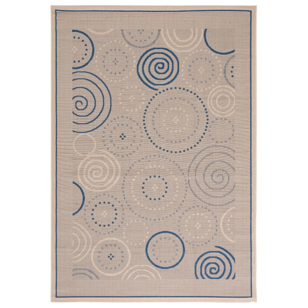 Safavieh CY1906-3101-4 Courtyard Area Rug in NATURAL / BLUE