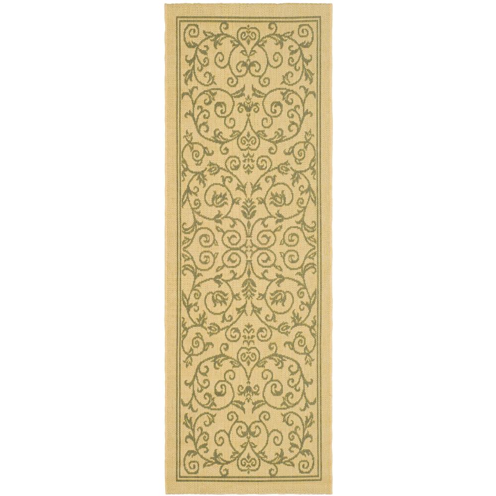 Safavieh CY2098-1E01-27 Courtyard Area Rug in NATURAL / OLIVE