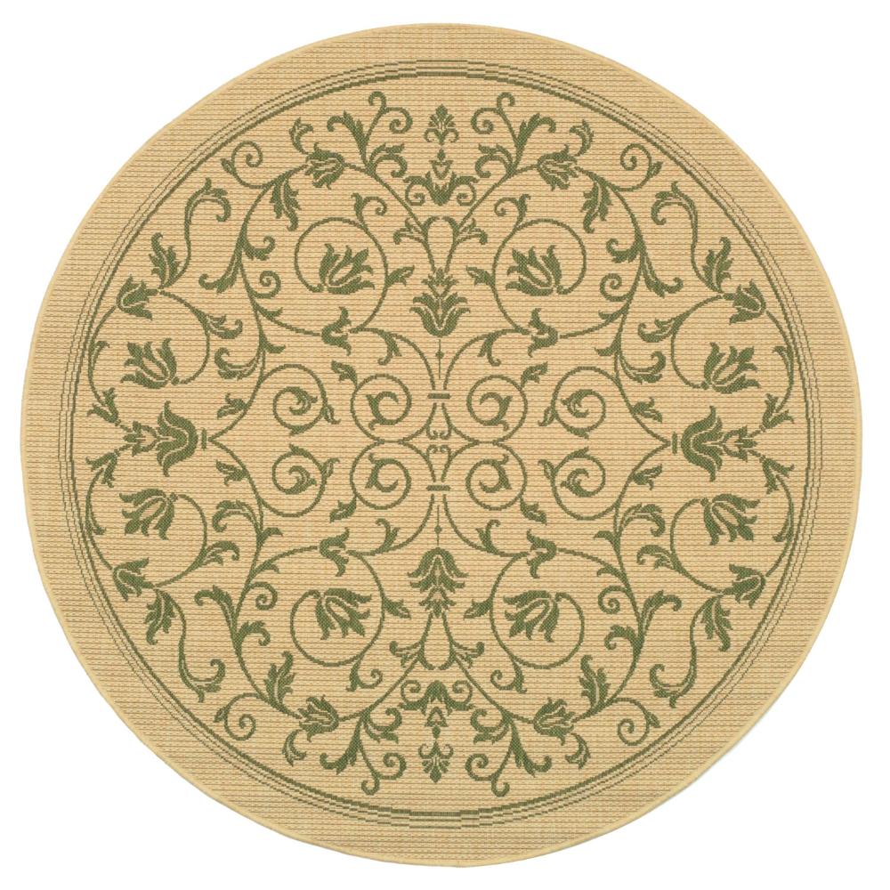 Safavieh CY2098-1E01-5R Courtyard Area Rug in NATURAL / OLIVE