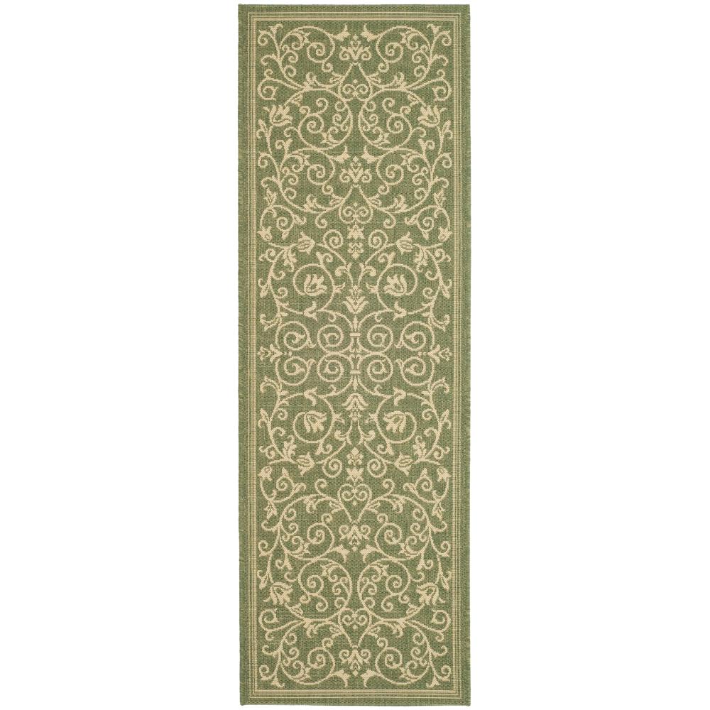 Safavieh CY2098-1E06-212 Courtyard Area Rug in Olive / Natural