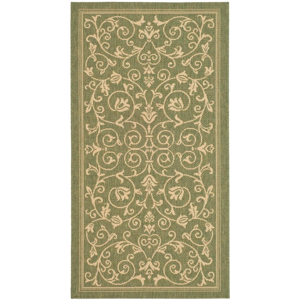 Safavieh CY2098-1E06-3 Courtyard Area Rug in OLIVE / NATURAL