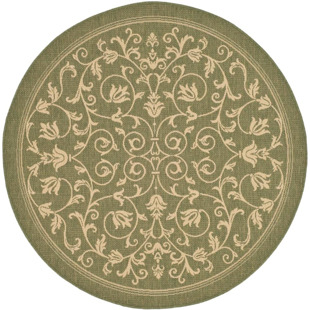 Safavieh CY2098-1E06-7R Courtyard Area Rug in OLIVE / NATURAL