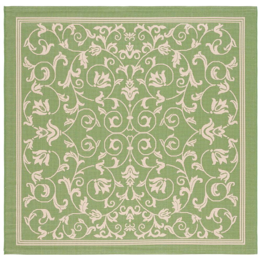 Safavieh CY2098-1E06-7SQ Courtyard Area Rug in OLIVE / NATURAL