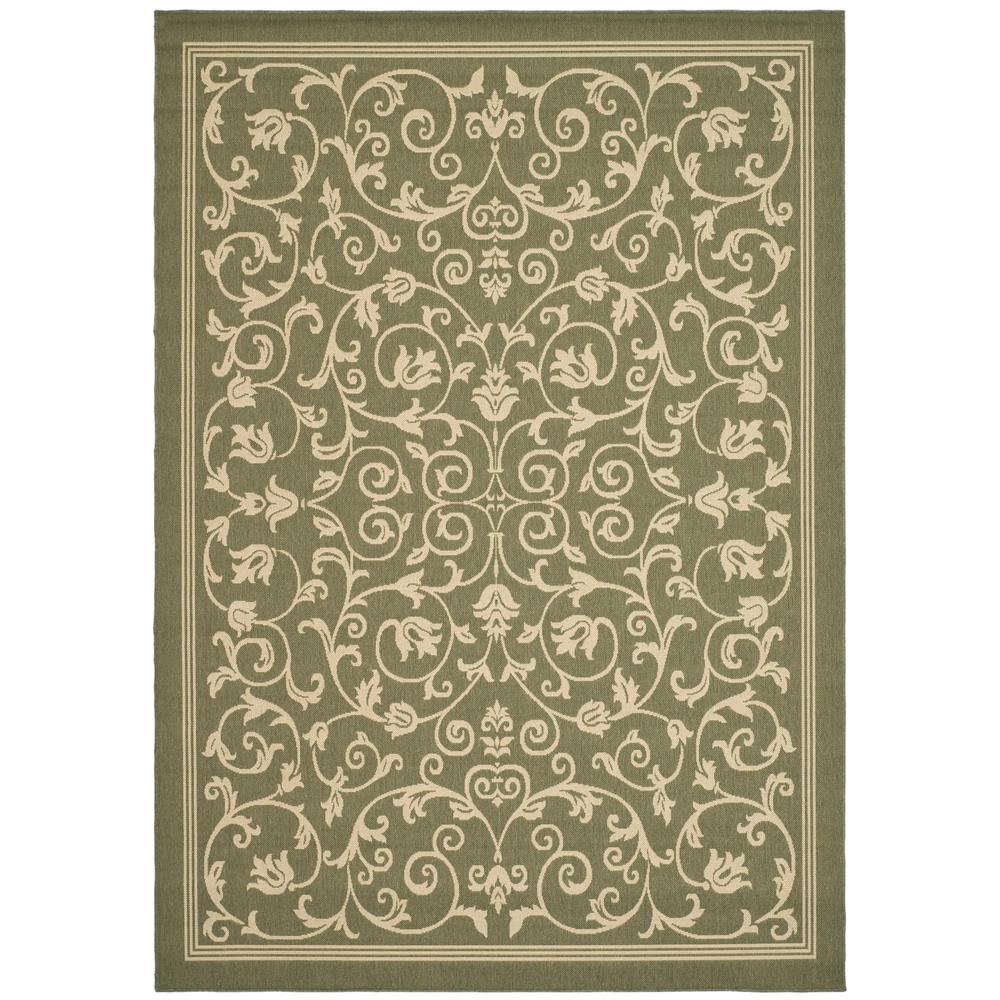 Safavieh CY2098-1E06-9 Courtyard Area Rug in OLIVE / NATURAL