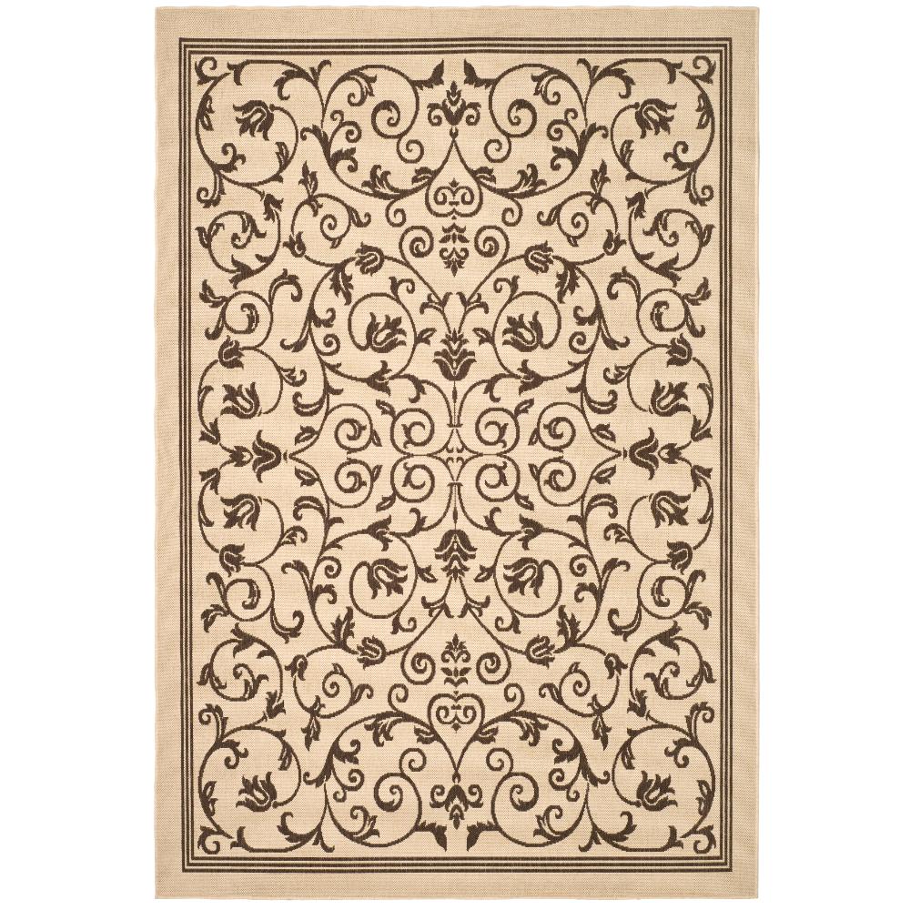 Safavieh CY2098-3001-9 Courtyard Area Rug in NATURAL / BROWN