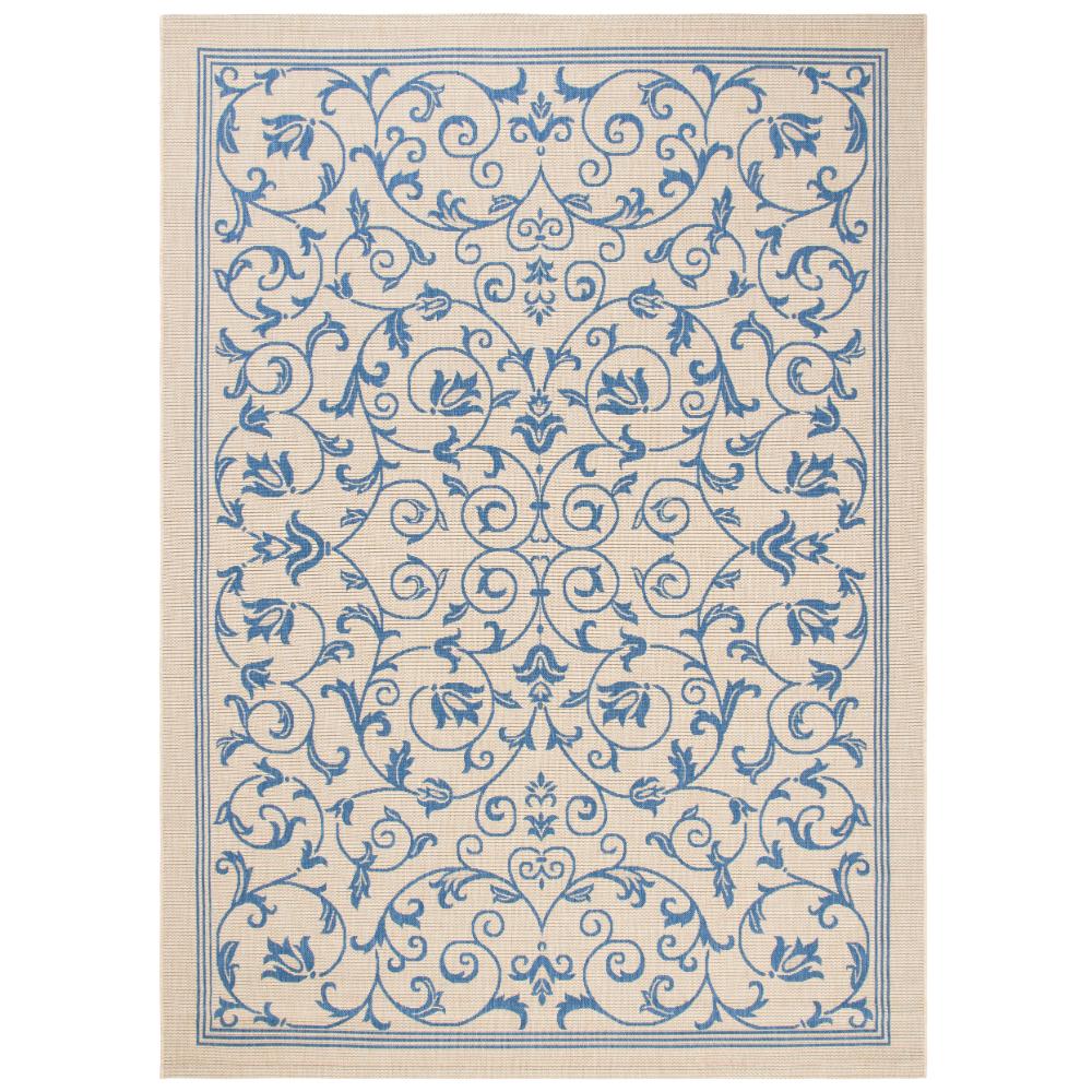 Safavieh CY2098-3101-8 Courtyard Area Rug in NATURAL / BLUE