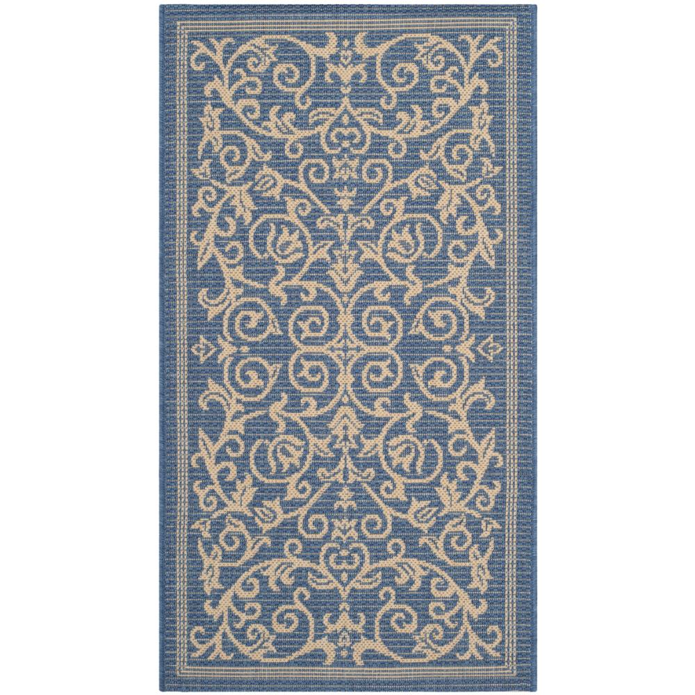 Safavieh CY2098-3103-4 Courtyard Area Rug in BLUE / NATURAL