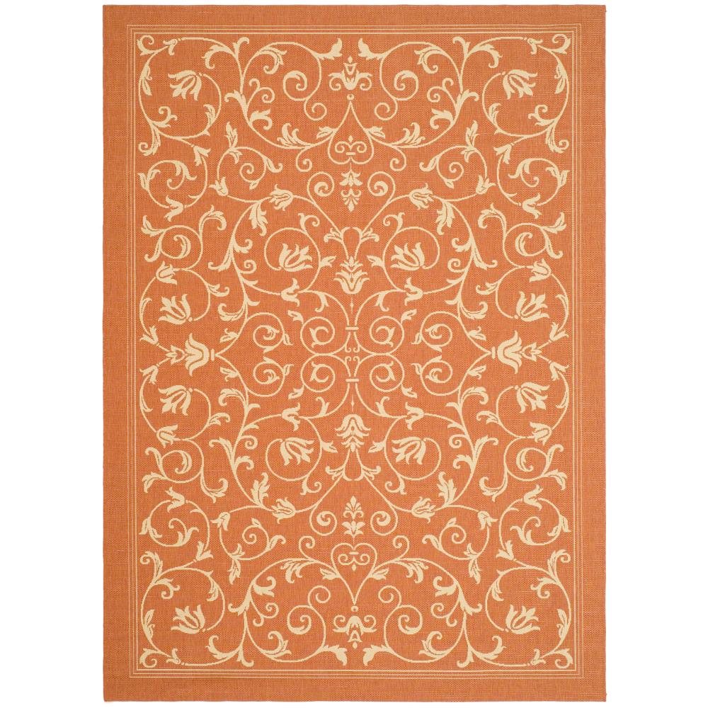 Safavieh CY2098-3202-9 Courtyard Area Rug in Terracotta / Natural