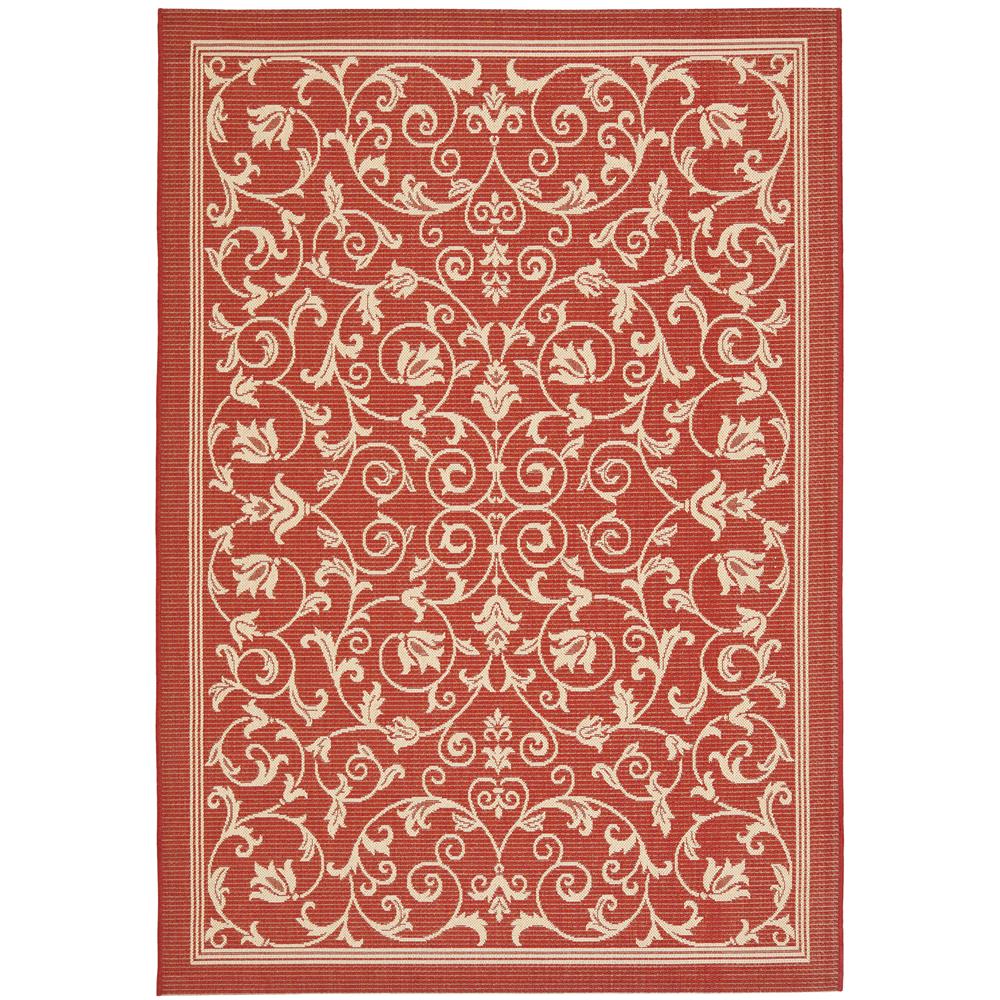 Safavieh CY2098-3707-9 Courtyard Area Rug in RED / NATURAL