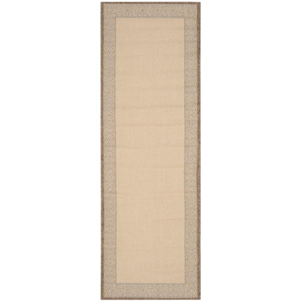 Safavieh CY2099-3001-27 Courtyard Area Rug in NATURAL / BROWN
