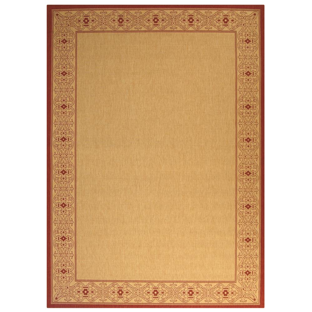 Safavieh CY2099-3701-210 Courtyard Area Rug in NATURAL / RED